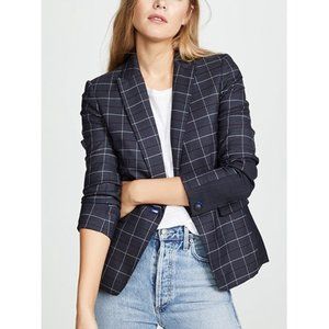 NWT Rag & Bone Lexington Plaid Navy Blazer Size 10